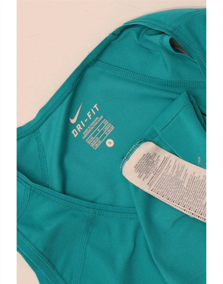 Nike Femme Dri Fit Débardeur UK 8/10 Petit Turquoise Polyester