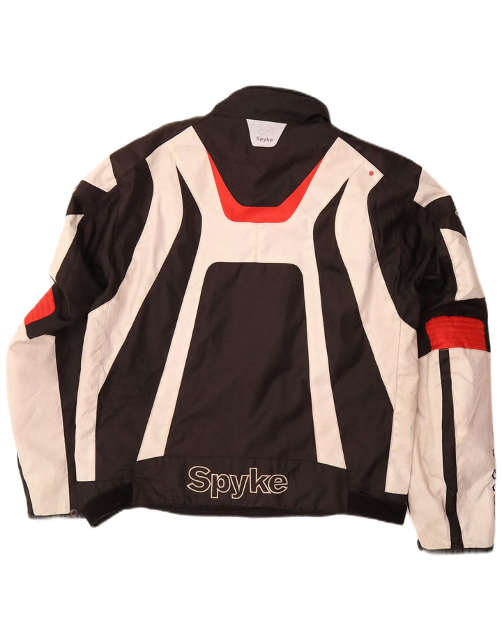 Spyke Mens Graphic Racer Jacket Taille 58 3XL Noir Colourblock Polyester