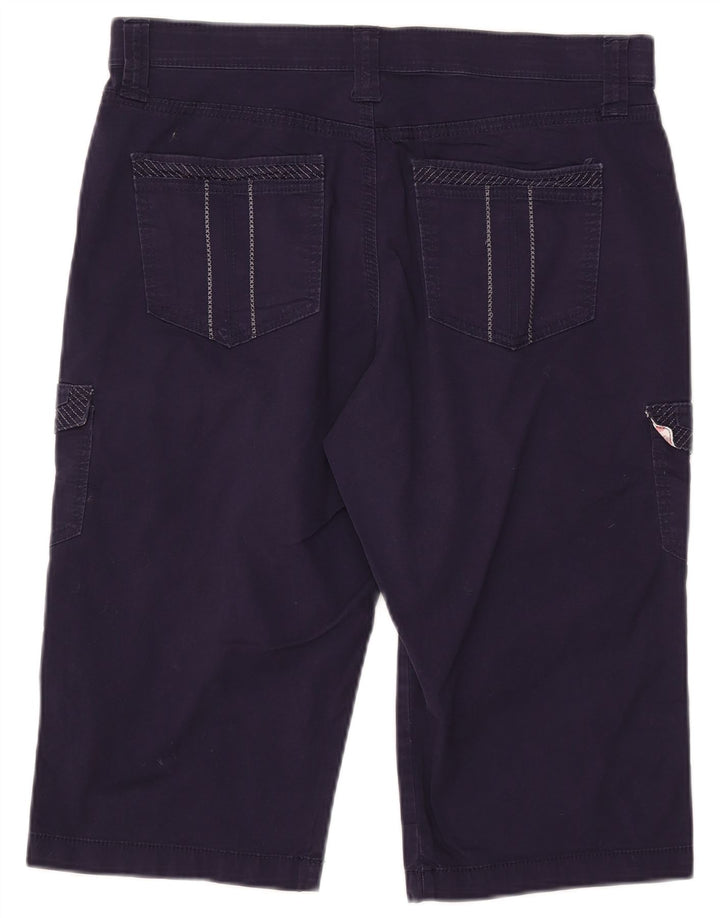 LEE Short cargo pour femme US 12 Large W34 Bleu marine en coton
