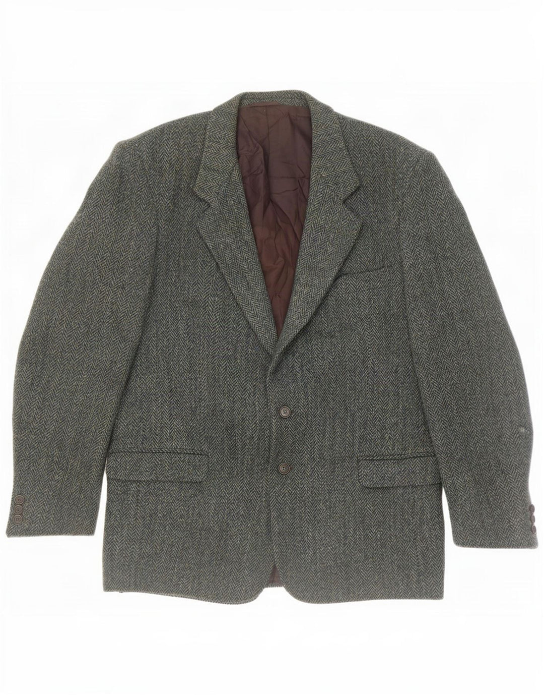 Harris Tweed Veste blazer à 2 boutons pour homme IT 54 2XL Vert à chevrons