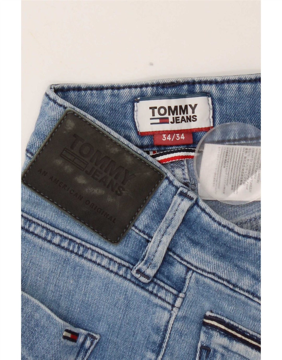 Tommy Hilfiger Jean Slim Homme W34 L34 Bleu Coton