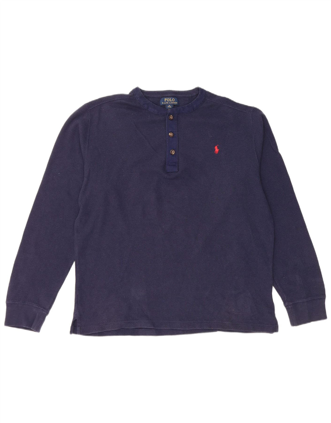 POLO RALPH LAUREN Haut Garçon Manches Longues 15-16 ans XL Bleu Marine Coton