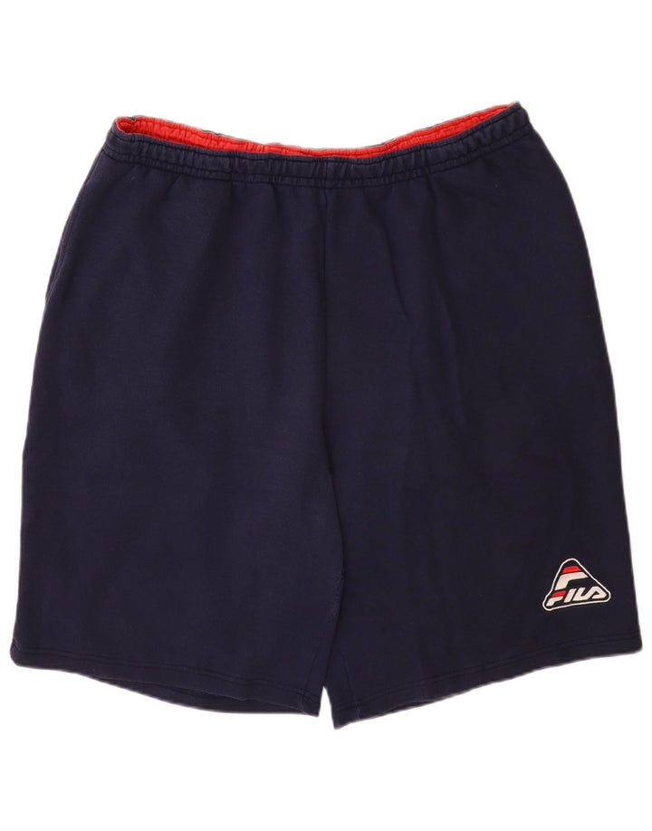 FILA Short de Sport Homme XL Bleu Marine Coton