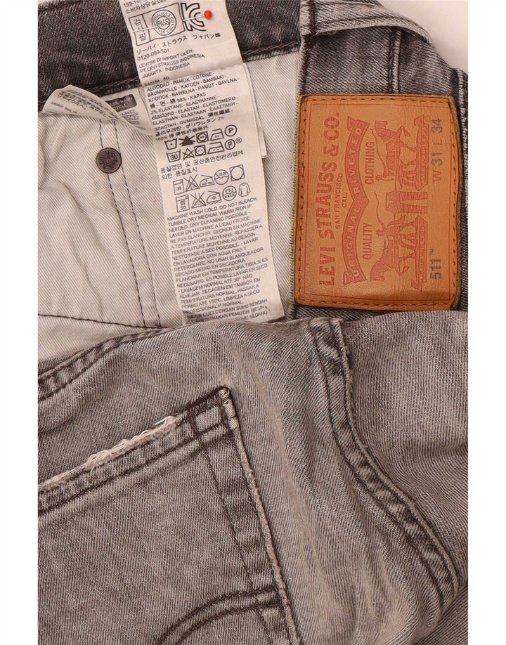 Levi's Jean Slim 511 Homme W31 L34 Gris Coton