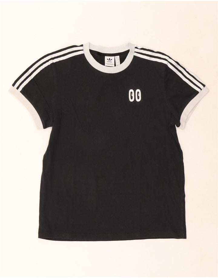 Adidas T-Shirt Femme Top UK 10 Petit Noir