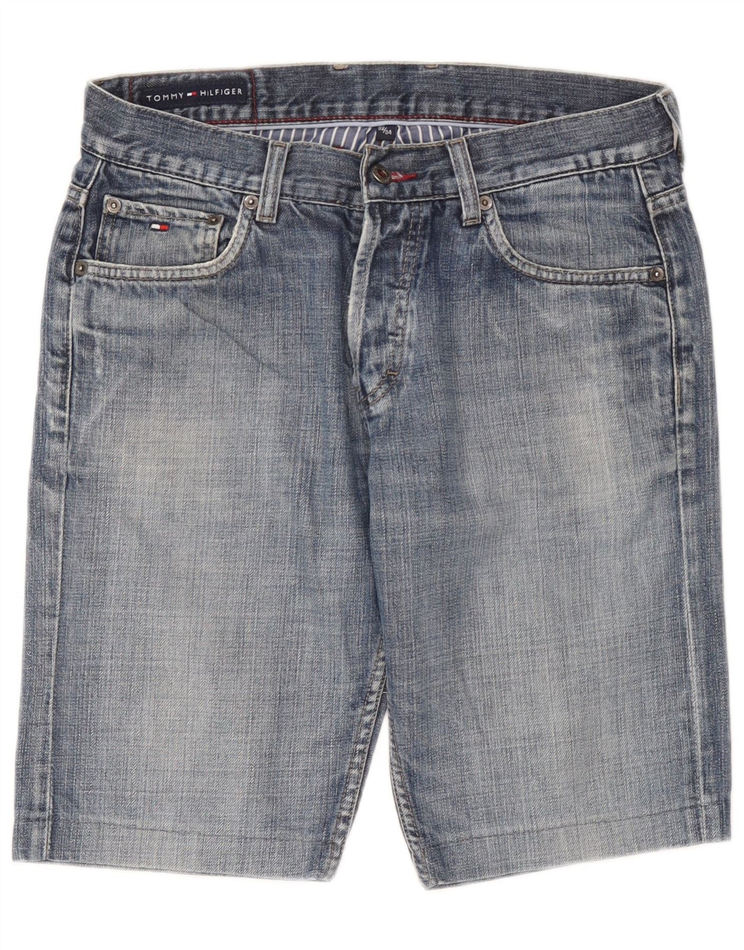 Tommy Hilfiger Short en Jean W32 Homme Bleu Moyen Coton