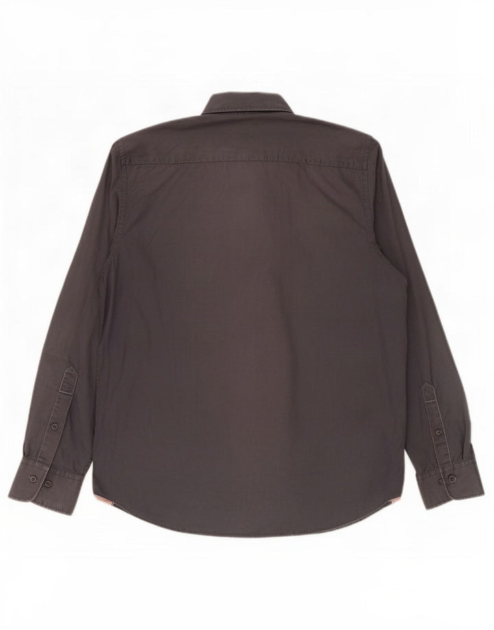 Marlboro Classics Chemise coupe régulière pour homme en coton gris moyen