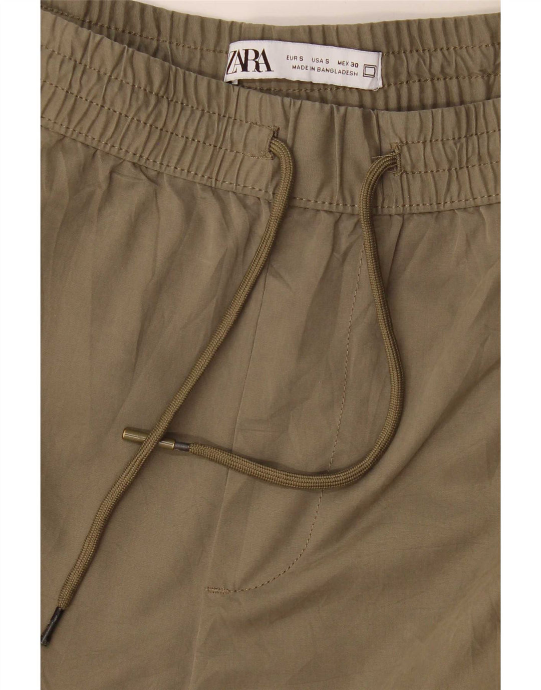 Zara Pantalon Cargo Joggers Femme Petit W30 L25 Kaki