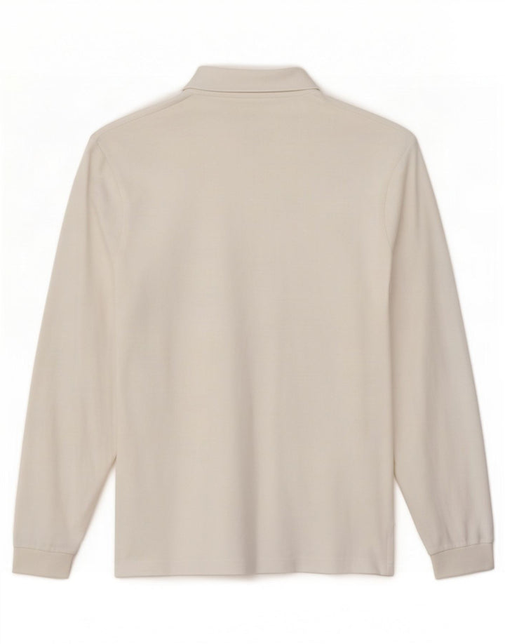 Kappa Polo à Manches Longues Homme Petit Blanc Coton