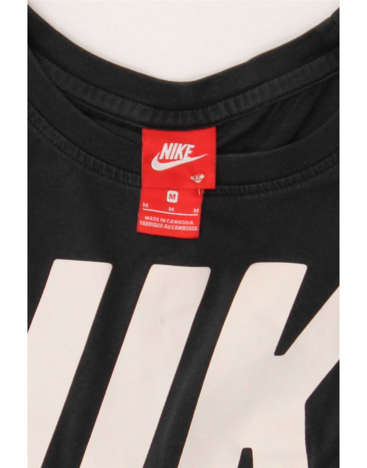 Nike T-shirt graphique pour femme UK 14 Noir moyen