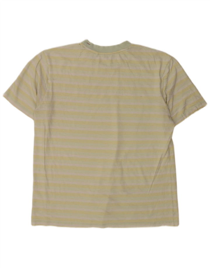 Guess T-shirt graphique pour hommes, grand, rayé jaune