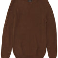 ZARA Pull Col Bateau Homme Marron Moyen Coton