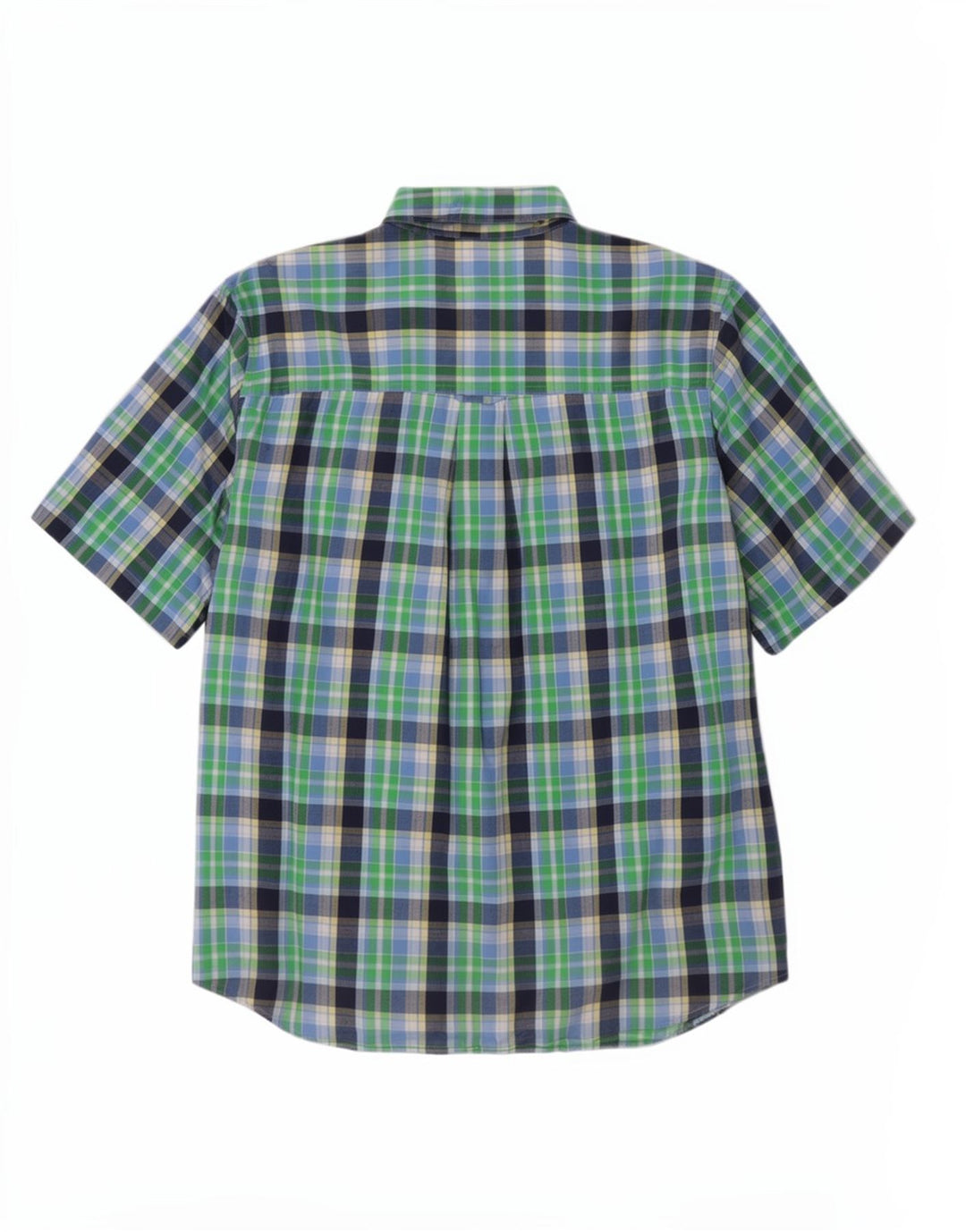Chaps Chemise à manches courtes pour homme XL en coton à carreaux vert