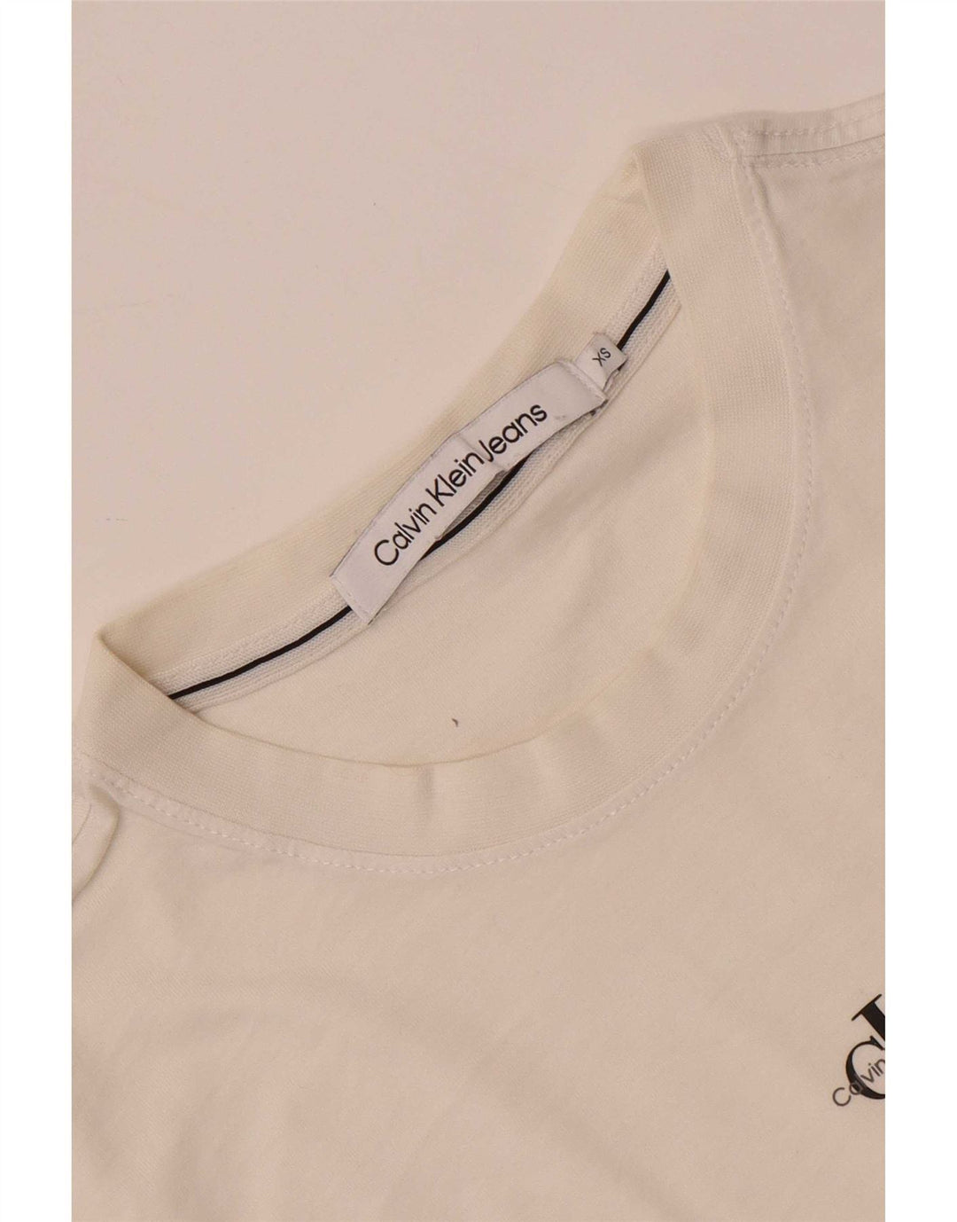 Calvin Klein Jeans T-Shirt Homme Top XS Blanc