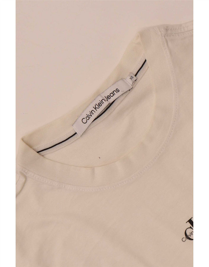 Calvin Klein Jeans T-Shirt Homme Top XS Blanc