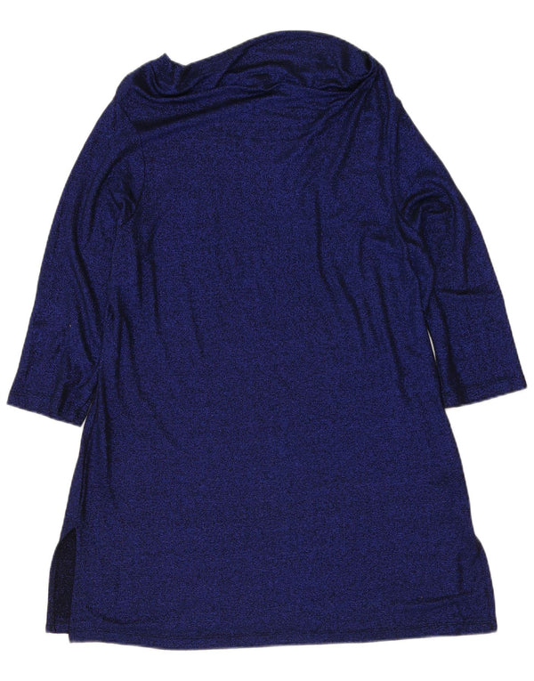 Marks & Spencer Haut long pour femme à manches 3/4 UK 16 Large Bleu Viscose