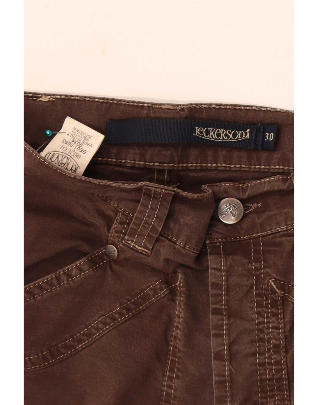 Jeckerson Bermuda Homme W30 Coton Marron Moyen