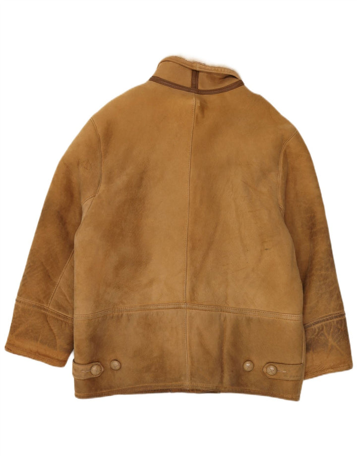Morlands Veste en peau de mouton surdimensionnée pour femme EU 46 XL Cuir beige