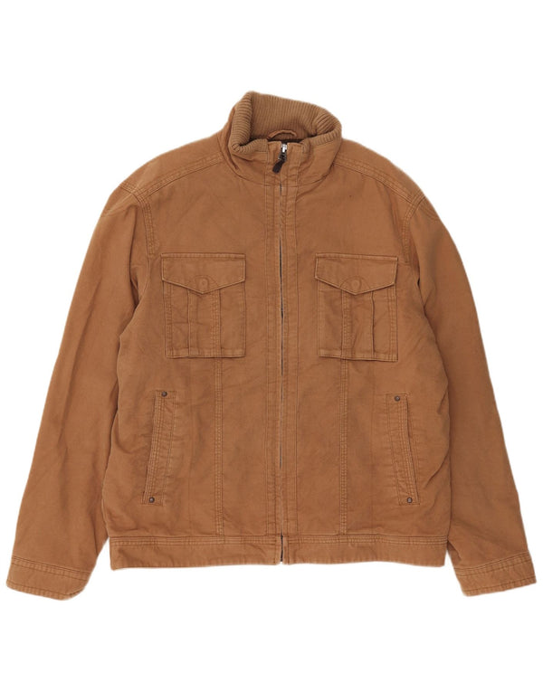 Marks & Spencer Veste utilitaire Blue Harbor pour homme UK 40 Large Marron Coton