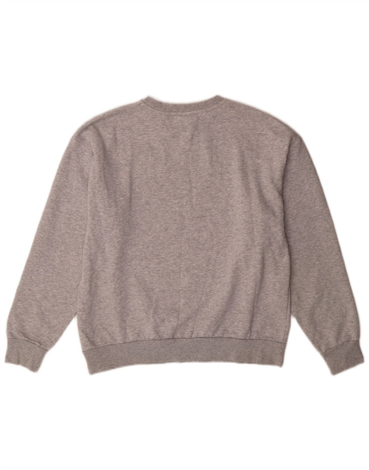 PUMA Sweat-shirt graphique pour femme UK 14 Gris moyen Coton