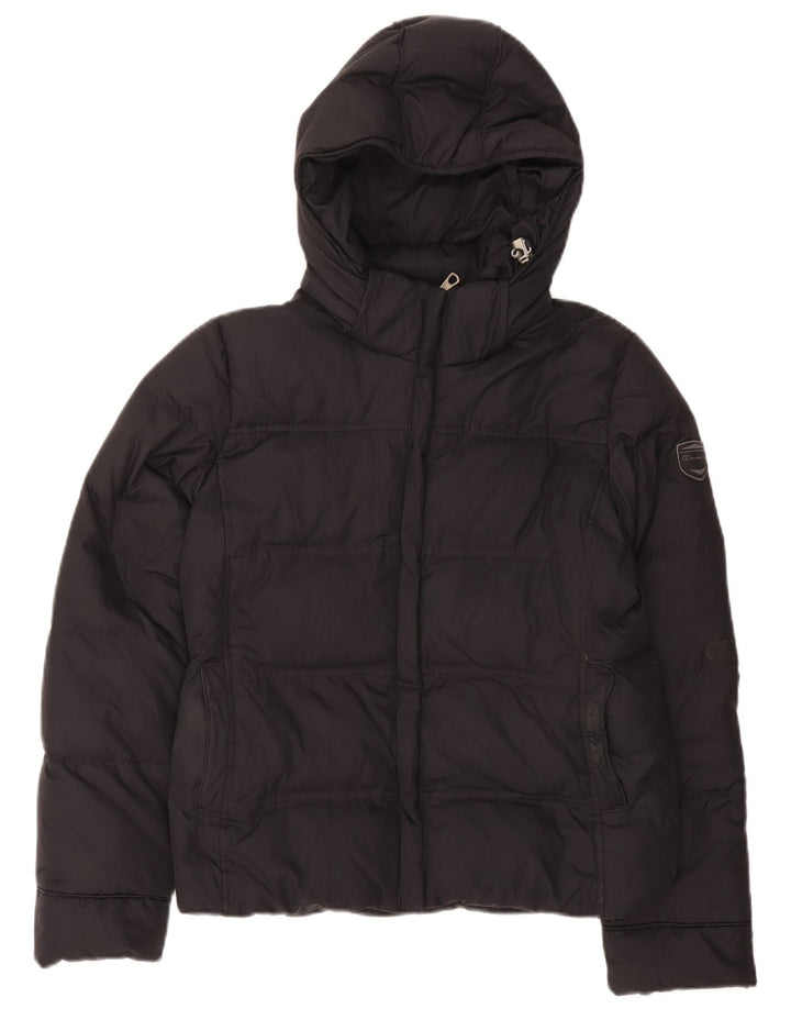 Champion Veste matelassée à capuche pour femme UK 14 Medium Noir Polyester