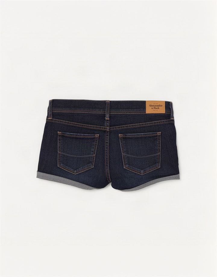 Abercrombie & Fitch Short en jean pour femme US 8 Medium W29 Bleu marine