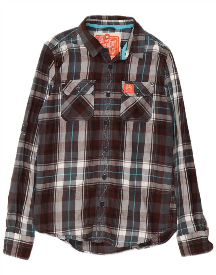 Superdry Chemise en flanelle à carreaux multicolores en coton