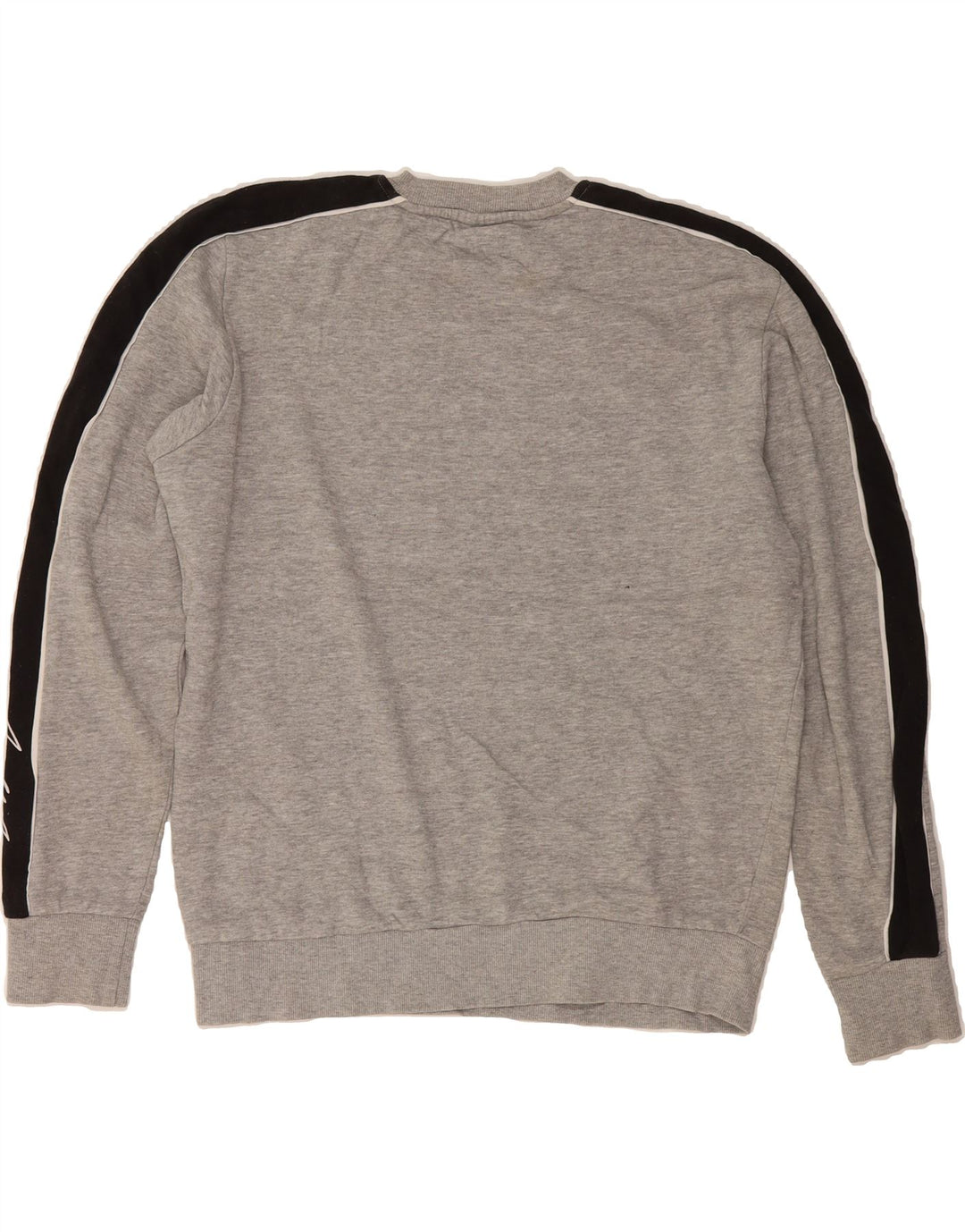 JACK & JONES Mens Graphic Sweatshirt Jumper Medium Grey Colourblock Cotton Vintage Jack & Jones and Second-Hand Jack & Jones from Messina Hembry 