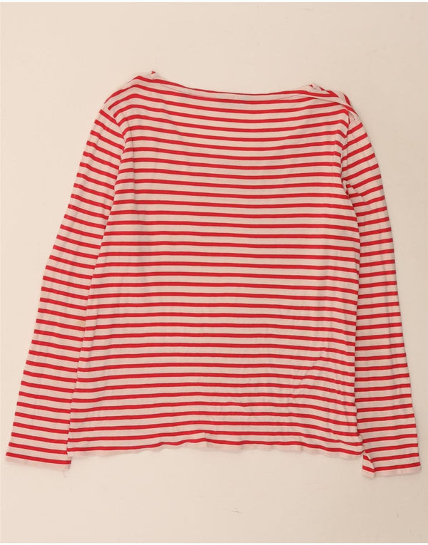 Gant Femme Top Manches Longues UK 20 2XL Rouge Rayé Coton