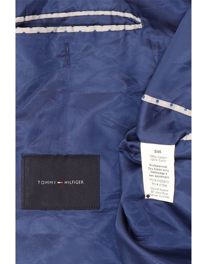 Tommy Hilfiger Veste blazer à 2 boutons pour homme UK 46 3XL Bleu Coton