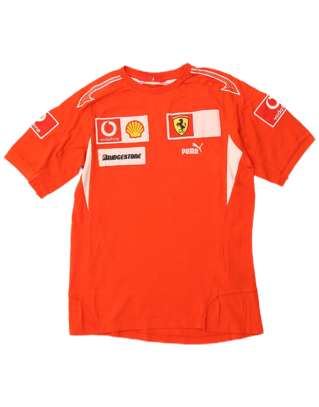 PUMA T-Shirt Graphique Ferrari Homme Petit Rouge Coton Colorblock