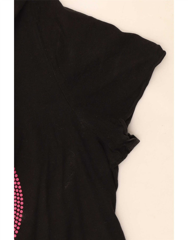 Puma T-shirt graphique pour femme UK 12 Noir moyen