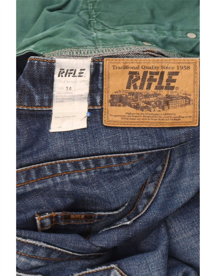 Jean droit Rifle homme W34 L34 bleu marine coton