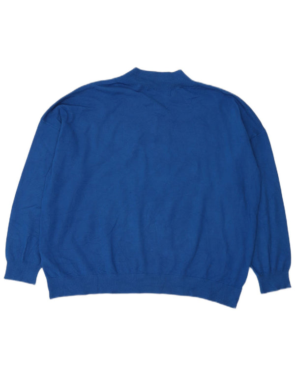 Marks & Spencer Pull surdimensionné à col en V pour femme UK 16 Large Bleu