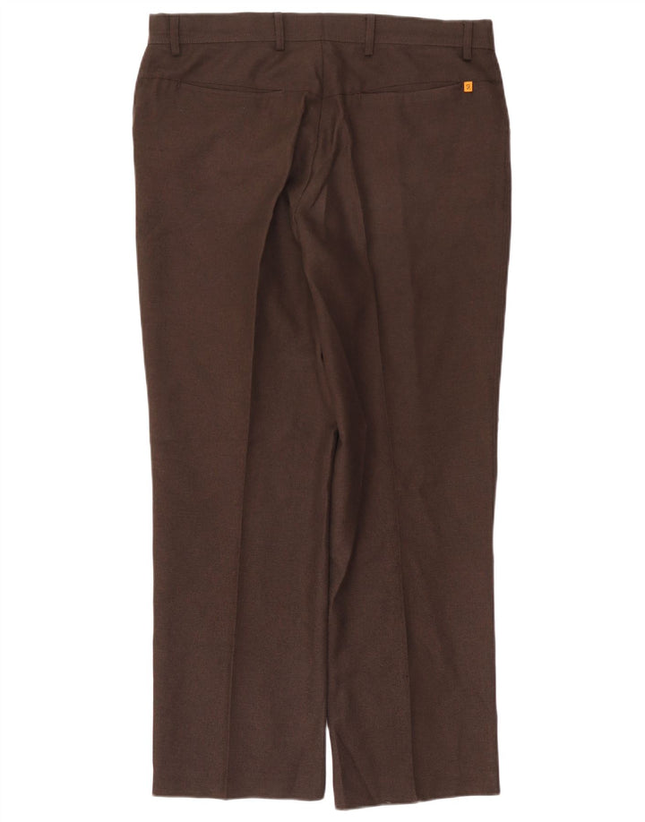 Farah Pantalon décontracté droit pour homme W36 L29 Marron Polyester