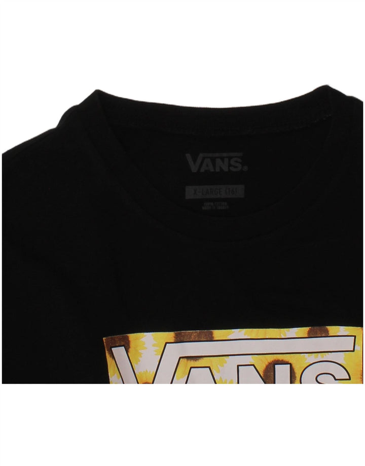 VANS T-shirt graphique pour garçon 15-16 ans XL Noir Coton