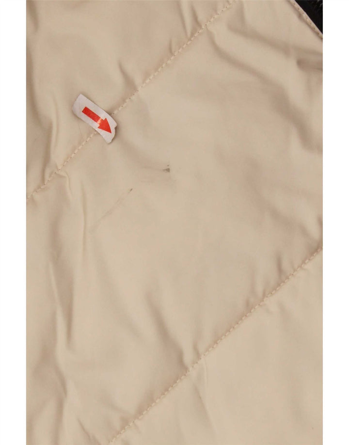 KHUJO Manteau rembourré à capuche pour femme UK 10 Petit polyester blanc cassé
