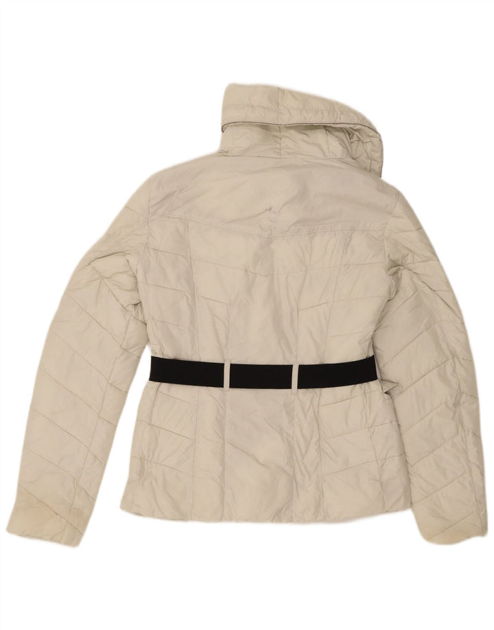 Guess Veste matelassée pour femme UK 12 Medium Off White Polyamide