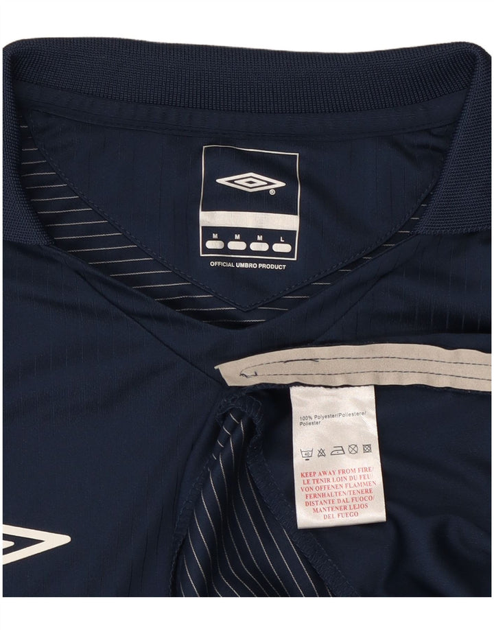 Umbro Homme Top Manches Longues Bleu Marine Rayé Polyester