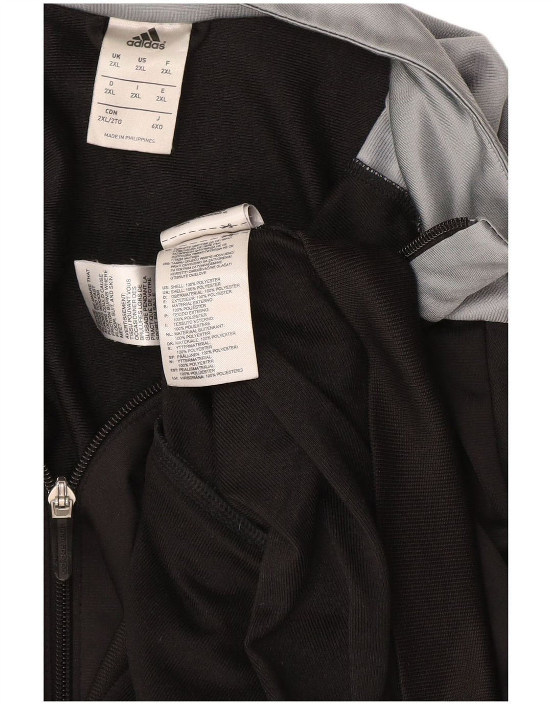 Adidas Veste de survêtement pour homme 2XL Noir Colourblock Polyester