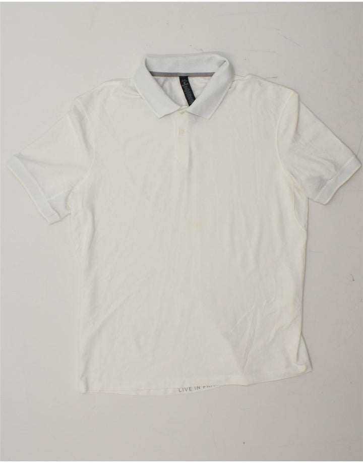 LULULEMON Polo Homme XL Blanc Coton
