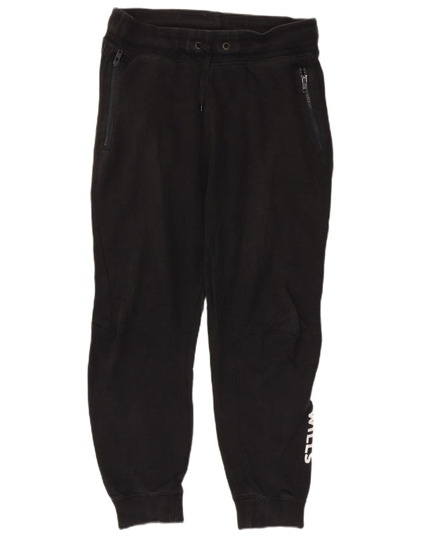 Jack Wills Pantalon de survêtement graphique pour homme en coton noir moyen