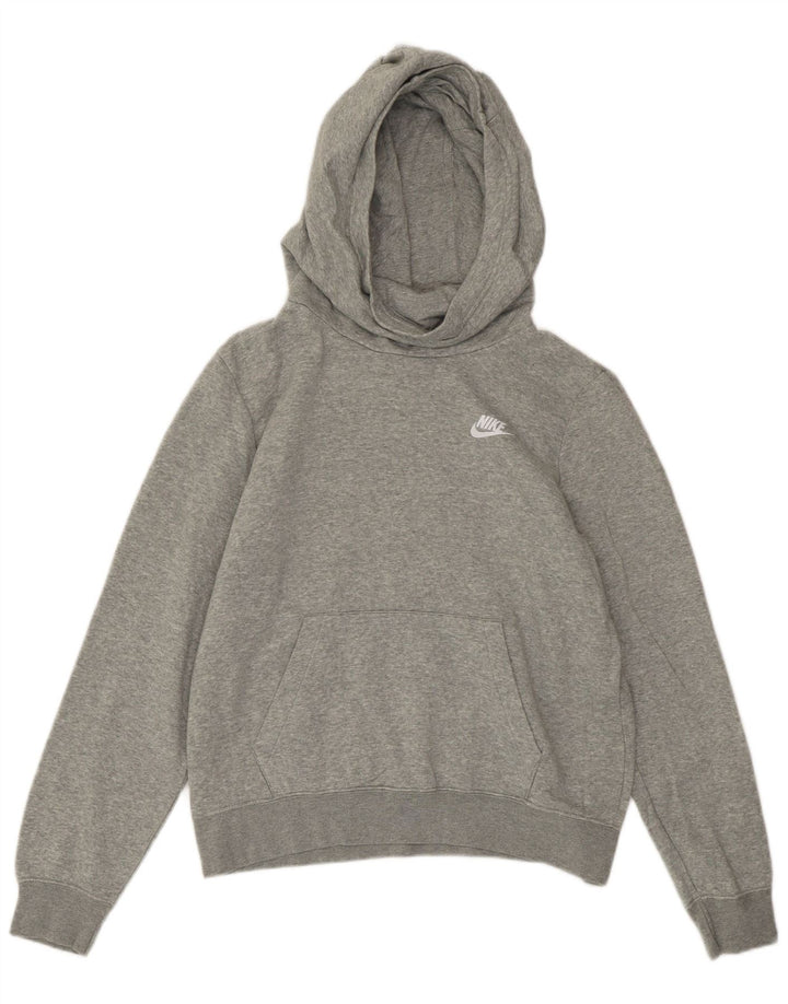 NIKE Pull à capuche pour femme UK 14 Coton gris moyen