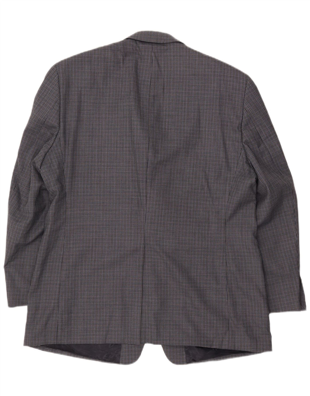 Chaps Veste Blazer 2 Boutons Homme UK 44 2XL Bleu Marine Pied-de-Poule Laine