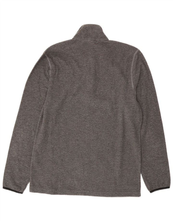CHAMPION Pull Polaire Col Zippé Homme Gris Moyen Moucheté Polyester