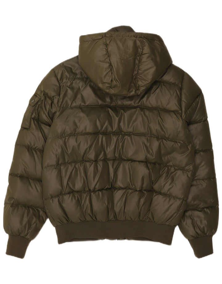 North Sails Veste matelassée à capuche pour homme UK 38 Medium Khaki Nylon