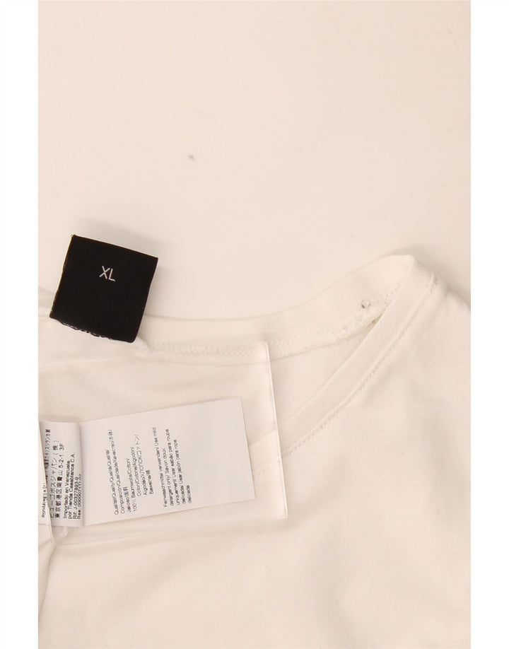 HUGO BOSS Homme T-Shirt Top XL Blanc Coton