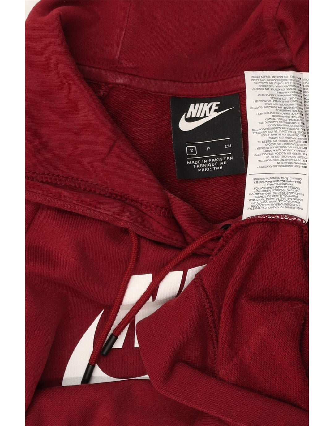 NIKE Pull à capuche graphique pour homme Petit coton rouge