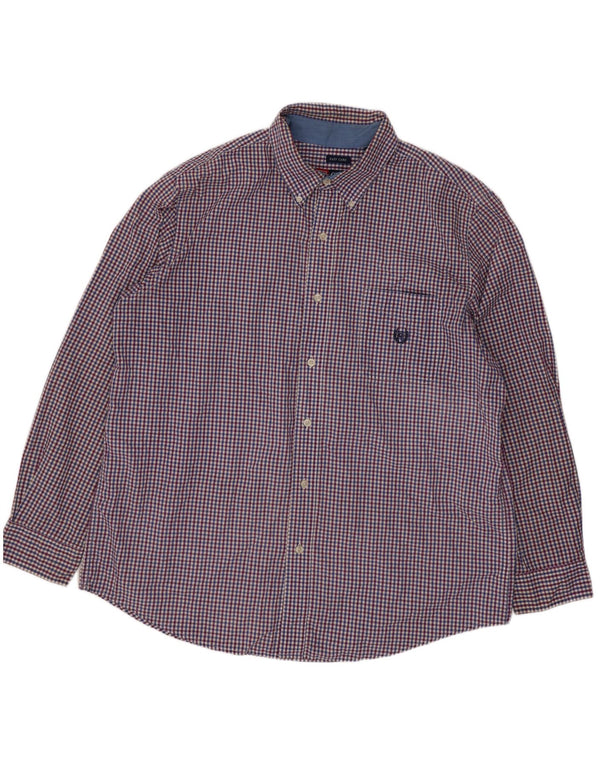 Chaps Chemise Homme XL Bleu Vichy Coton