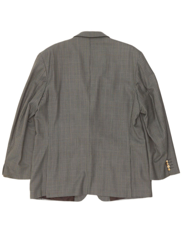 Burberrys Veste Blazer 2 Boutons Homme UK 40 Grande Laine Pied-de-Poule Gris